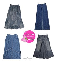 Gonne di jeans maxi Y2k