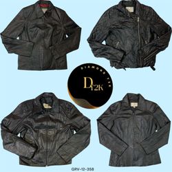 Vintage Y2K Leather Zipper Jacket (GRV-12-358)