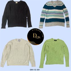 Retro Y2K Cable Knit Sweater (GRV-12-361)