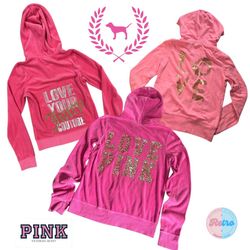 Y2K Pink & BeBe Embellished Track Jackets: 15 Pcs