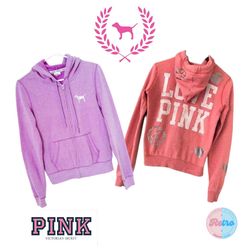 Y2K Pink & Bebe Embellished Hoodie Jackets: 10 Pcs