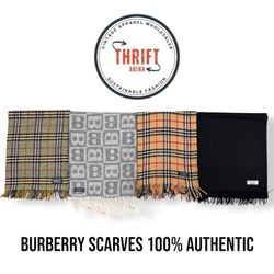 #VV616 Burberry Scarves 100% Authentic Cashmere/Wo..