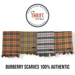 #VV617 Burberry Scarves 100% Authentic Cashmere/Wo..