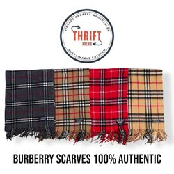 #VV619 Burberry Scarves 100% Authentic Cashmere/Wo..