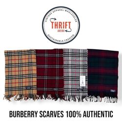 #VV623 Burberry Scarves 100% Authentic Cashmere/Wo..