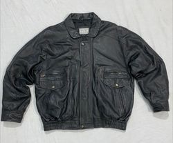 Mens Leather Bomber Jacket