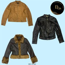 Retro Y2K Leather Zip-Up Jackets (GRV-12-403)