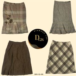 Vintage Y2K Wool Skirt Collection (GRV-12-416)