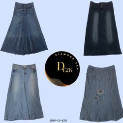 Gonna Maxi in Denim Vintage Y2K (GRV-12-420)