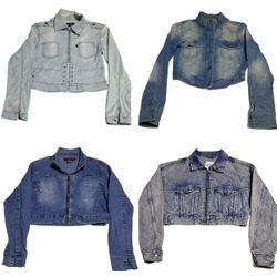 Veste en jean à manches longues pour femmes Y2K 10..