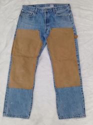 CR3230 Reworked 501 Levi's Mix Style Double Knee P..