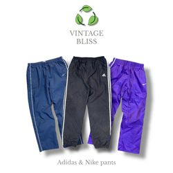 Pantaloni in nylon vintage Adidas e Nike