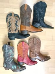 G0118 Vintage Leather Cow Boy Boots - 25 pieces