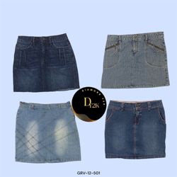 Y2K Vintage Denim Midi Skirt - XOXO, Mudd & More (..