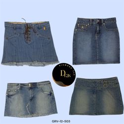 Retro Y2K Denim Mini Skirt Collection (GRV-12-503)