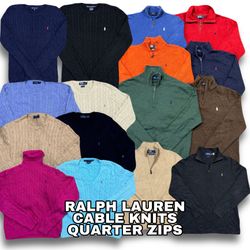 Ralph Lauren Cable Knits and Quarter Zips 20 Piece..