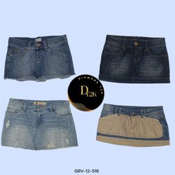 Vintage Y2K Denim Mini Skirts - Wet Seal & More (G..