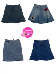 Hotselling denim midi skirts mix