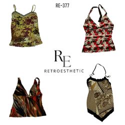 Y2K Earthy Tone Cami Tops (RE-377)