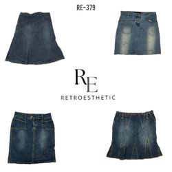 Y2K Denim Midi Skirts (RE-379)