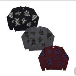Moletom de Malha Refeito com Patches