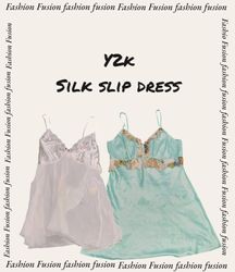 Y2k silk slip dress (FF-437)
