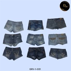 Micro Shorts in Denim Retro Y2K per l'Estate (GRV-..