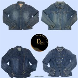 Y2K Button-Up Denim Jacket – Trendy Vintage Piece(..