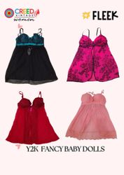 CR3274 Y2K Fancy Baby Doll Tops - 8 Pcs