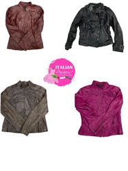 Colored y2k leather jackets