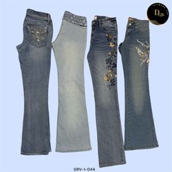 Denim" "2000er Hellblaue Schlagjeans (GRV-1-044)