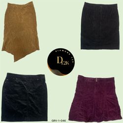 Vintage Y2K Corduroy Midi Skirt Collection (GRV-1-..