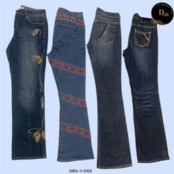 90s Inspired Y2K Blue Flare Jeans ( GRV -1-055)