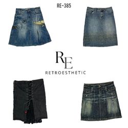 Y2K Unique Denim Midi Skirts (RE-385)