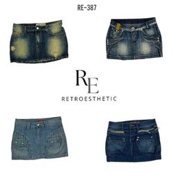 Y2K Micro Mini Denim Skirts (RE-387)