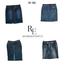 Y2K Denim Midi Skirts (RE-388)