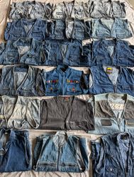 Denim hunting vest 18 pieces