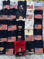 Polo Us Flag And Bear Sweaters