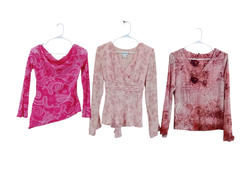 Aesthetic multi colour blouse and tops - 25 Pcs - ..