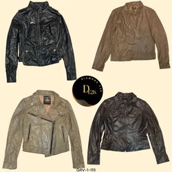 Veste en cuir zippée vintage Y2K – Style de rue em..