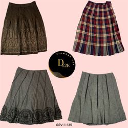 Vintage Y2K Wool Skirts for Retro Chic Looks (GRV-..