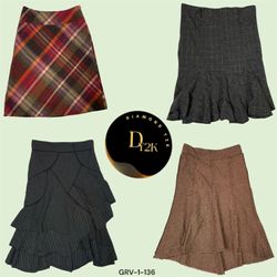 Y2K Woolen Skirts: Perfect for Fall & Winter Style..