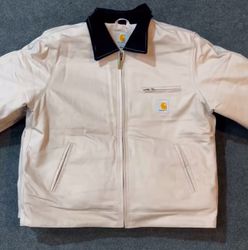 Carhartt rework style cream jacket