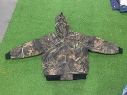 Carhartt rework style camo hoodie jacket