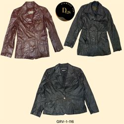 Y2K Vintage Leather Jacket - Timeless Edge (GRV-1-..