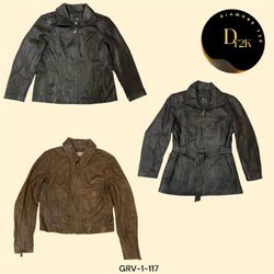 Renaissance Rétro : Veste en Cuir Y2K (GRV-1-117)