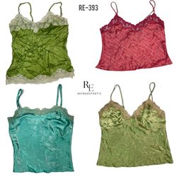 Y2K Soft Silk Cami Tops (RE-393)