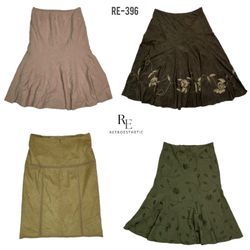 Y2K Unique Suede Maxi Skirts (RE-396)