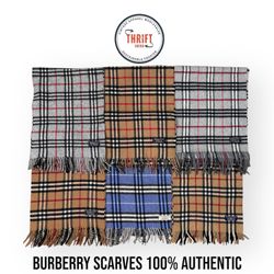 #VV671 Burberry Scarves 100% Authentic Cashmere/Wo..