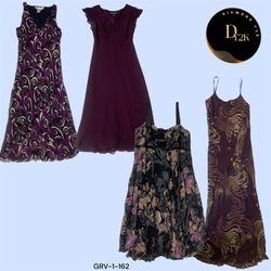 Retro Glam: Y2K Purple Poly Dress (GRV-1-162)